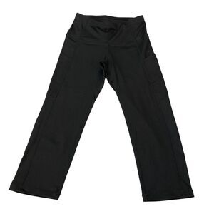 The Gym People Yoga Women XS Small Black Workout Pocket 19" Inseam